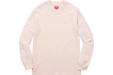 supreme metallic box logo l s tee pale peach|Supreme Metallic Box Logo L/S Tee Pale Peach .